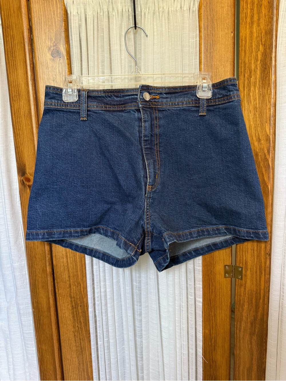Sailor Style Dark Blue Denim Shorts